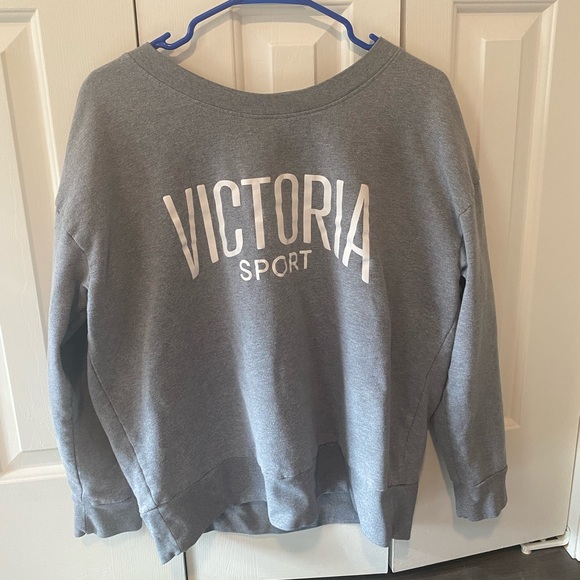 Victoria's Secret Tops | Victorias Secret Sport Sweater | Color: Gray/White | Size: M | Kybuch's Closet